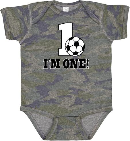 inktastic First Birthday Soccer 1 Year Old Baby Bodysuit in Kuwait