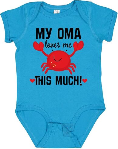 inktastic Oma Loves Me Grandson Baby Bodysuit in Kuwait