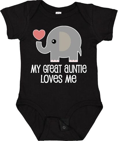 inktastic Great Auntie Loves Me Elephant Baby Bodysuit in Kuwait