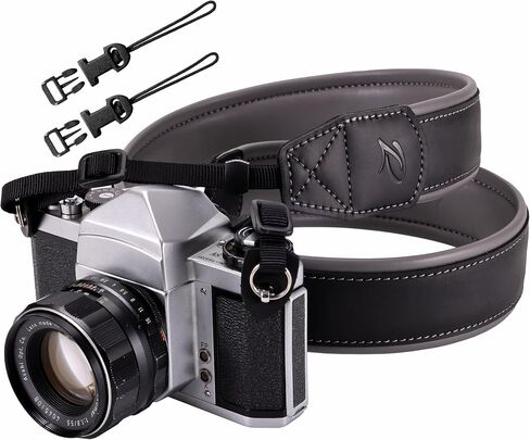 Padwa Lifestyle Leather Camera Strap Thick Padded - Full Grain Genuine Cowhide Camera Straps in Kuwait