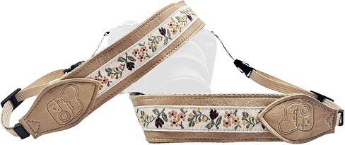 Retro Embroidery Camera Strap - Leather Camera Neck Strap for Canon,Nikon, Adjustable Shoulder Straps for All Cameras in Kuwait