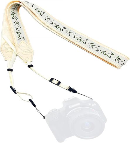 Wide Adjustable Camera Strap - Comfortable Leather Neck Shoulder Strap for DSLR/SLR Cameras, Gift for Photographers in Kuwait