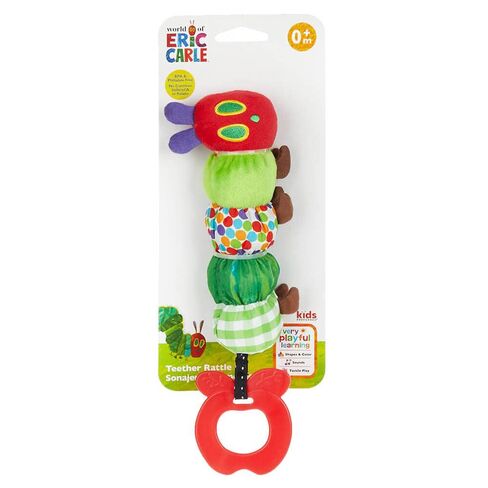 Teether Rattle, World of Eric Carle The Very Hungry Caterpillar Teething Toy for Babies, Multi in Kuwait