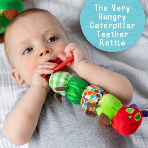 Teether Rattle, World of Eric Carle The Very Hungry Caterpillar Teething Toy for Babies, Multi in Kuwait