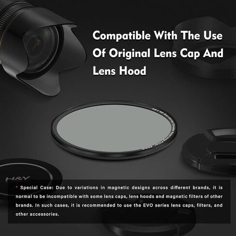 H&Y EVO 77mm CPL Filter, Circular Polarizer Magnetic 2-in-1 | 77mm Circular Polarizer, German Optical Glass, HD Nano Coating, Aluminum Frame in Kuwait