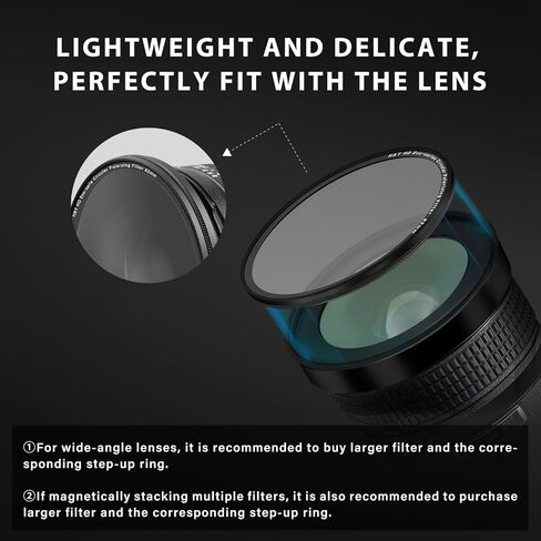 H&Y EVO 77mm CPL Filter, Circular Polarizer Magnetic 2-in-1 | 77mm Circular Polarizer, German Optical Glass, HD Nano Coating, Aluminum Frame in Kuwait