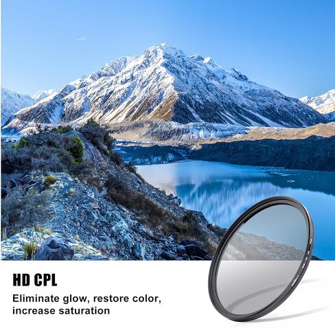 GREEN.L 72mm Polarizing Filter, True Color HD CPL Filter with Multi Resistant Nano Coated for Camera Lens in Kuwait