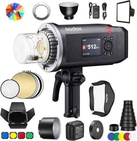 Godox AD600BM II 600Ws HSS Outdoor Flash Bowens Mount | 0.01-1.9s recycle, 1/512-1/1 power control, 40W LED modeling lamp, 500 full-power flashes, 2.4G wireless with 16 groups in Kuwait