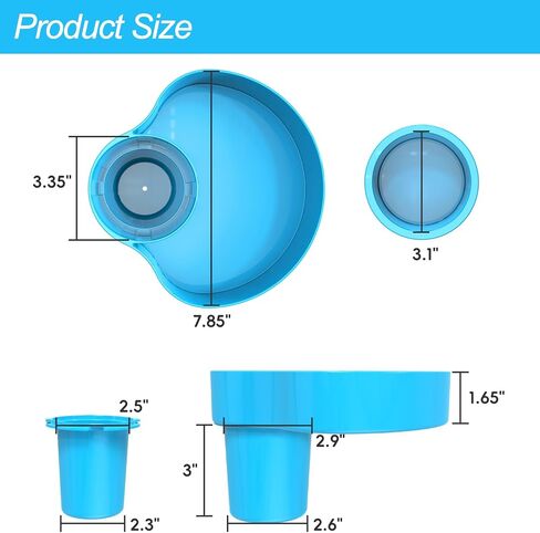 Car Seat Snack Tray for Kids: Kids Car Travel Tray with Cup Holder, Toddlers Road Trip Essential, Snacks Food Plate for Stroller, SnackTray with a Cup Holder (1, Sky Blue) in Kuwait