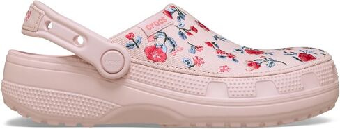 Crocs Unisex-Adult Classic Crafted Canvas Clogs for Men and Women, Floral Cotton Candy, 8 Women/6 Men in Kuwait