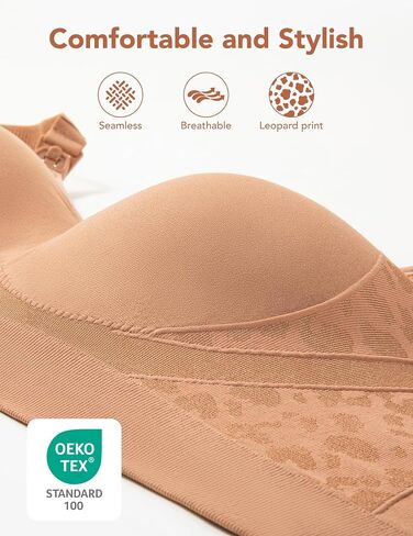 HOFISH Nursing Bra for Breastfeeding with Fixed Pad, TwinClips Wearable Pump Bra, Adjustable Comfort Maternity Bra for Pregnancy, Darkblue+Brown, L in Kuwait