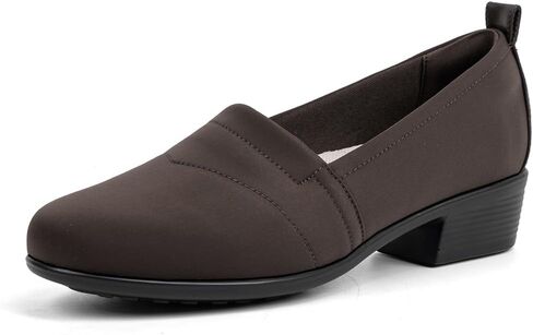 Women's Orthopedic Pumps Loafers Low Block Heel Slip On Round Toe Comfortable Dress Shoes for Bunions Office in Kuwait