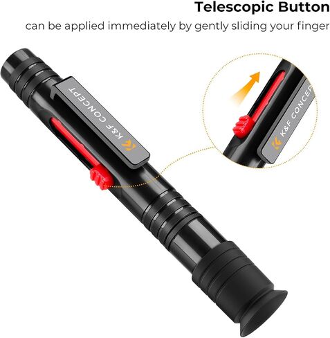 K&F CONCEPT Professional Lens Cleaning Pen X3,Carbon Head,Soft Brush | 3-in-1 Cleaning Effect,Deep Cleaning,Telescopic Button,for Canon Nikon,Camera Optical Lenses and Glasses Clean, MP04 in Kuwait
