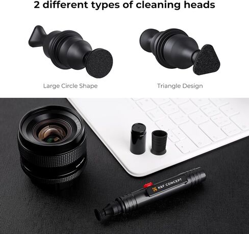 K&F CONCEPT Professional Lens Cleaning Pen X3,Carbon Head,Soft Brush | 3-in-1 Cleaning Effect,Deep Cleaning,Telescopic Button,for Canon Nikon,Camera Optical Lenses and Glasses Clean, MP04 in Kuwait