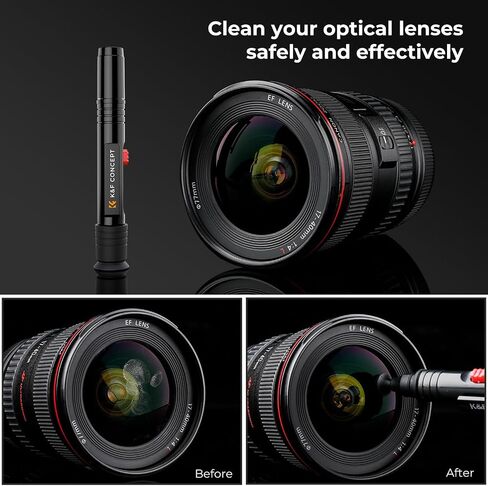 K&F CONCEPT Professional Lens Cleaning Pen X3,Carbon Head,Soft Brush | 3-in-1 Cleaning Effect,Deep Cleaning,Telescopic Button,for Canon Nikon,Camera Optical Lenses and Glasses Clean, MP04 in Kuwait