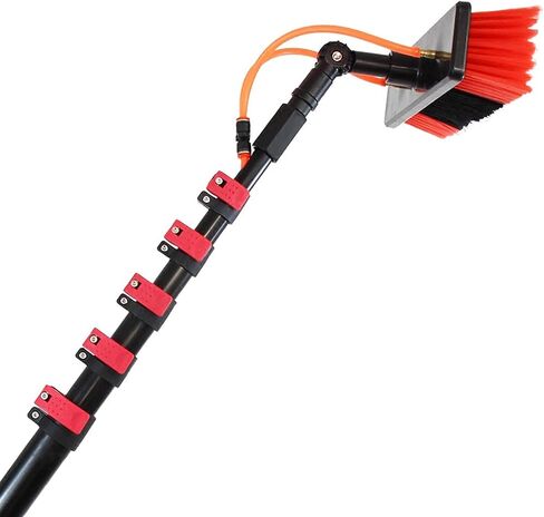 Extendable Cleaning Pole,Water Fed Telescopic Brush, Solar Photovoltaic Panel Cleaning Tool, 10M Window Cleaning Brush Equipment, Water Fed Telescopic Brush, for Photovol in Kuwait