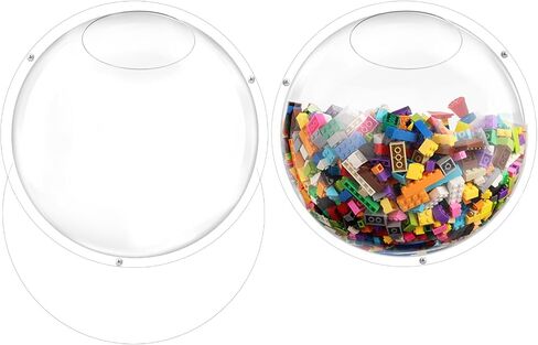 2 Pack Acrylic Wall Organizer Acrylic Toy Dispenser for Wall, Toy Storage Display with Back Panel Hanging Clear Holder for Blocks, Snacks, Cars in Kuwait