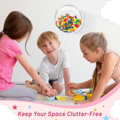 2 Pack Acrylic Wall Organizer Acrylic Toy Dispenser for Wall, Toy Storage Display with Back Panel Hanging Clear Holder for Blocks, Snacks, Cars in Kuwait