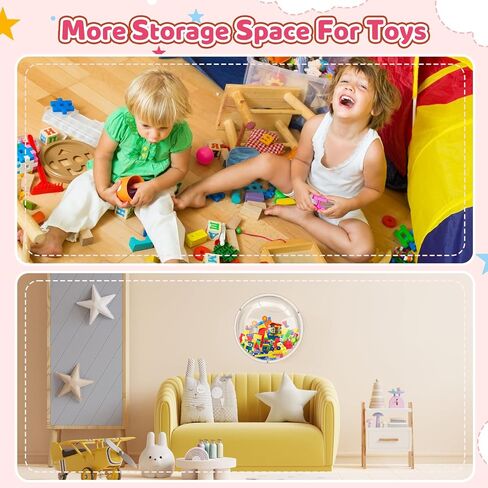 2 Pack Acrylic Wall Organizer Acrylic Toy Dispenser for Wall, Toy Storage Display with Back Panel Hanging Clear Holder for Blocks, Snacks, Cars in Kuwait