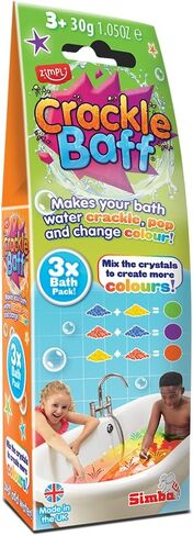 Zimpli Kids 6043 Crackle Baff Colours, 3 Bath Pack, Make Water Crackle and Change Colour, Children's Sensory & Bath Toy in Kuwait