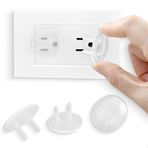 MOJOTORY Clear Outlet Covers for Baby Proofing, 30pcs | Invisible Design, Plug Protector Covers, Electrical Outlet Child Safety Covers, Durable, For Home School and Daycares in Kuwait