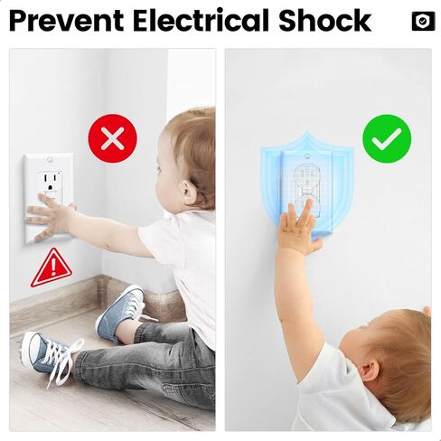 MOJOTORY Clear Outlet Covers for Baby Proofing, 30pcs | Invisible Design, Plug Protector Covers, Electrical Outlet Child Safety Covers, Durable, For Home School and Daycares in Kuwait
