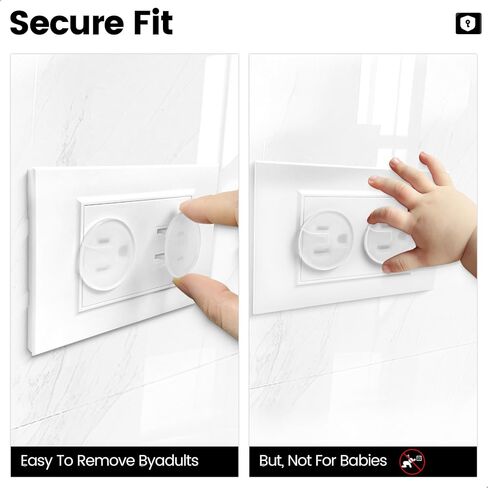 MOJOTORY Clear Outlet Covers for Baby Proofing, 30pcs | Invisible Design, Plug Protector Covers, Electrical Outlet Child Safety Covers, Durable, For Home School and Daycares in Kuwait