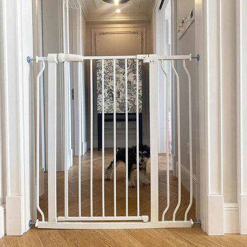 BalanceFrom 29.1-​38.​5" Easy Walk-Thru Baby and Pet Safety Gate with Hold-Open and Auto-Close – Adjustable Steel Barrier for Stairs, Doorways, and Hallways, No Drilling Installation in Kuwait
