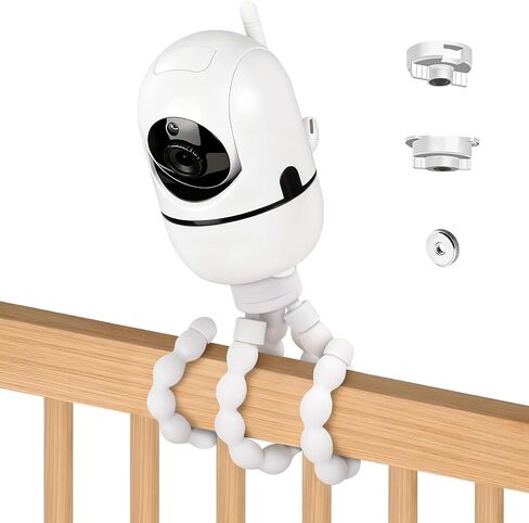 Baby Monitor Mount for HelloBaby HB65/HB40/HB6550/HB6560/HB6148/HB66/HB6339/HB6550 Pro, ANMEATE SM935E, 360° Adjustable Baby Camera Wall Mount for Hellobaby Monitor, Two Ways to Install in Kuwait