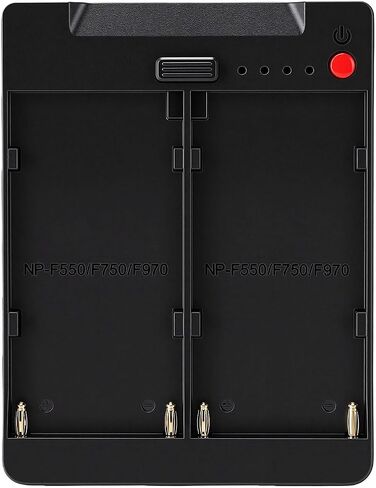 2 Channel NPF Battery Charging for F550 F750 F970 | Dual Slot, LED Indicator, V Mount Battery Adapter Plate with Type C, USB, DC Power Supply Interfaces in Kuwait