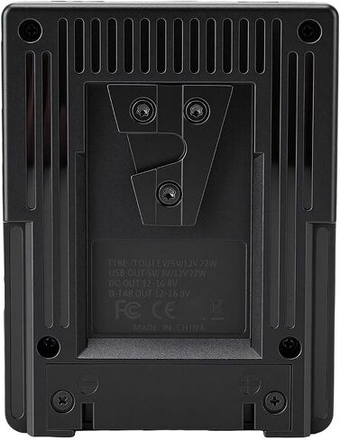 2 Channel NPF Battery Charging for F550 F750 F970 | Dual Slot, LED Indicator, V Mount Battery Adapter Plate with Type C, USB, DC Power Supply Interfaces in Kuwait