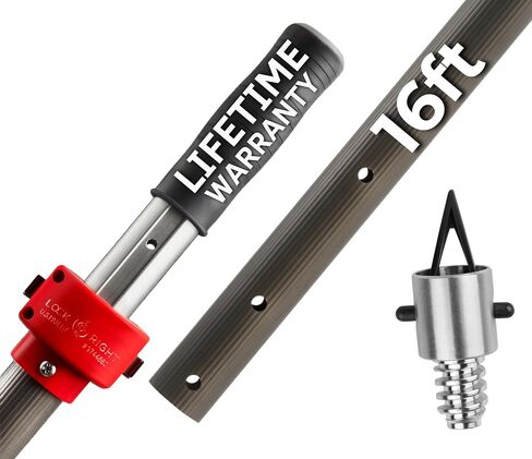 ProTuff 490 Promise 16ft Pro Telescopic Pool Pole, Lock-Right Aluminum in Kuwait