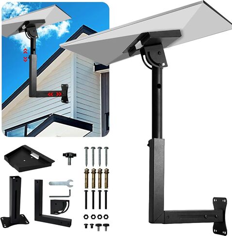 Starlink Mount for Gen 3，Adjustable Telescoping Arm Starlink Wall /Roof Mounts for Dishes，Compatible with Starlink Standard 4/4X/V3 in Kuwait