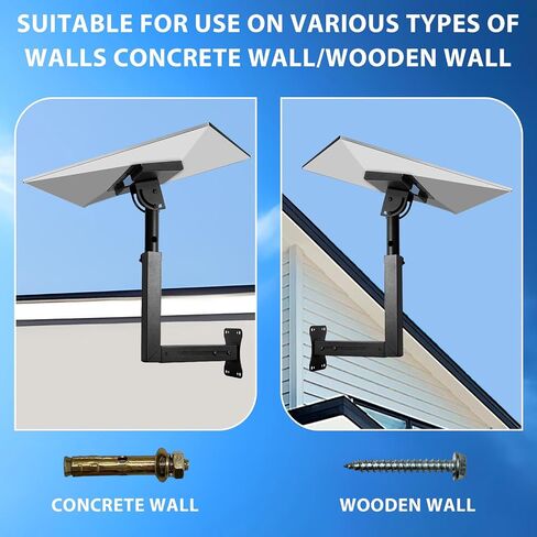 Starlink Mount for Gen 3，Adjustable Telescoping Arm Starlink Wall /Roof Mounts for Dishes，Compatible with Starlink Standard 4/4X/V3 in Kuwait