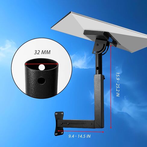 Starlink Mount for Gen 3，Adjustable Telescoping Arm Starlink Wall /Roof Mounts for Dishes，Compatible with Starlink Standard 4/4X/V3 in Kuwait