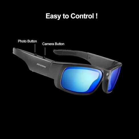 OhO Camera Sunglasses,Full HD 1080p Sports Cam Sunglasses with Polarized UV400 Protection Safety and Interchangeable Lens in Kuwait