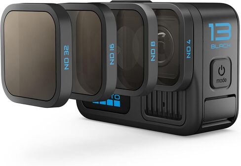 GoPro HERO13 Bundle Black + HB-Series Lens Collection (Macro Lens, Ultra Wide Lens, 4 ND Filters, Anamorphic Lens, and Premium Case) and Dual Battery Charger + 2 Enduro Rechargeable Batteries in Kuwait