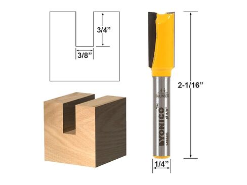 YONICO Router Bits Set Straight 5 Bit 1/4-Inch Shank 14522q in Kuwait