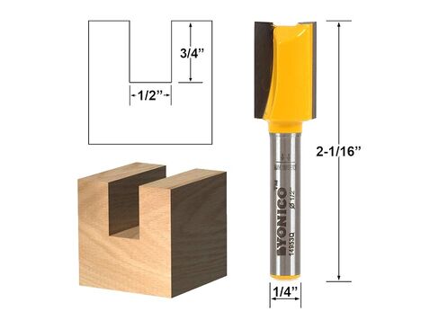 YONICO Router Bits Set Straight 5 Bit 1/4-Inch Shank 14522q in Kuwait