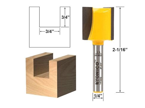 YONICO Router Bits Set Straight 5 Bit 1/4-Inch Shank 14522q in Kuwait