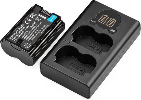 NP-W235 Dual Slot Battery Charger with LCD Display Fast Charging for Fujifilm X-T5/X-T4/GFX100S/X-H2S/X-S20/GFX 50S II/GFX 100 II/X-H2 in Kuwait