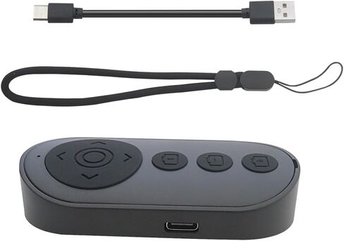 Upgraded Wireless Camera Remote Control with Zoom for iPhone & Android, Versatile Shutter with Front/Rear Camera Switch for Photo & Video, Smartphone Remote Clicker for Ti*kTok (Black) in Kuwait