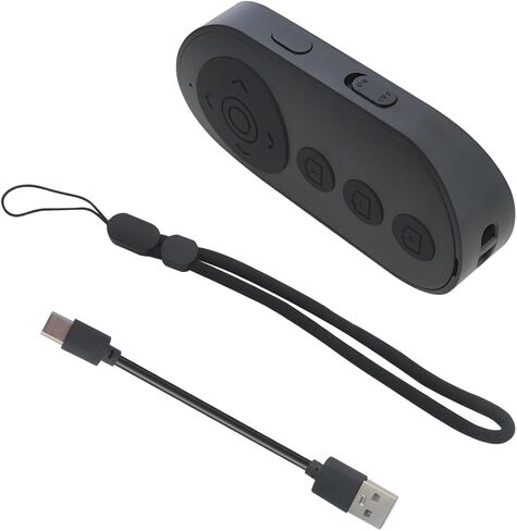 Upgraded Wireless Camera Remote Control with Zoom for iPhone & Android, Versatile Shutter with Front/Rear Camera Switch for Photo & Video, Smartphone Remote Clicker for Ti*kTok (Black) in Kuwait