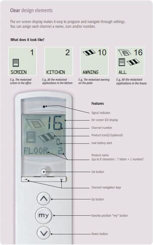 Somfy Telis 16 RTS Pure Remote with Display, 16-Channel (1811081) in Kuwait
