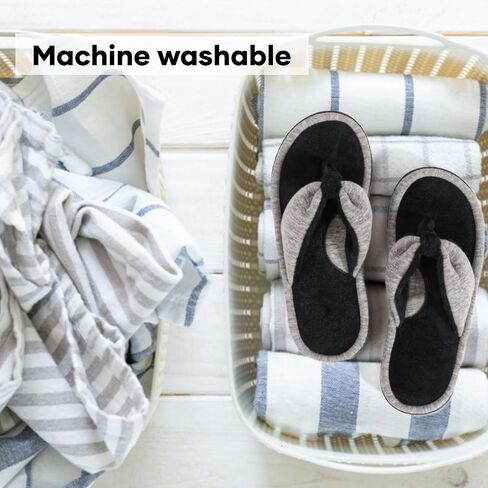 Wishcotton Women's Adjustable Memory Foam Flip Flop Slippers Cozy Lightweight Open Toe House Shoes, Grey, 7-8 Women | Ladies Indoor Slippers Summer Lightweight Open Toe House Sandals in Kuwait