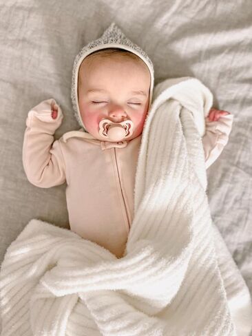 Organic 2-Way Zipper Footie in Blush in Kuwait