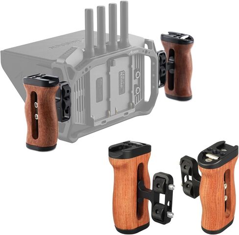 Accsoon Side Handle Handgrip for CineView M7H Pro/M7 Pro/M7 Camera Monitor with 1/4"-20 Threaded Holes, 35mm Up and Down Adjustable Reversible Grip for Monitor/Smartphone/iPad/Tablet/DSLR Cage-1 Pair in Kuwait