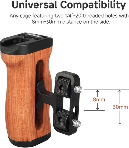 Accsoon Side Handle Handgrip for CineView M7H Pro/M7 Pro/M7 Camera Monitor with 1/4"-20 Threaded Holes, 35mm Up and Down Adjustable Reversible Grip for Monitor/Smartphone/iPad/Tablet/DSLR Cage-1 Pair in Kuwait