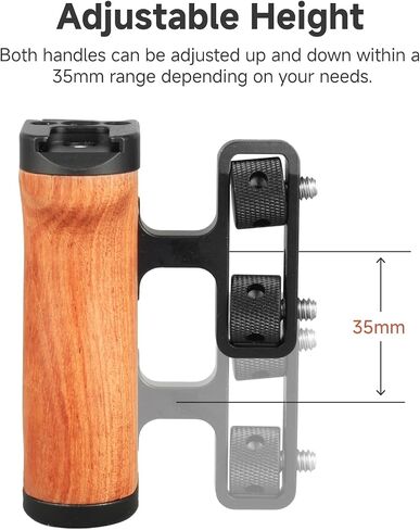Accsoon Side Handle Handgrip for CineView M7H Pro/M7 Pro/M7 Camera Monitor with 1/4"-20 Threaded Holes, 35mm Up and Down Adjustable Reversible Grip for Monitor/Smartphone/iPad/Tablet/DSLR Cage-1 Pair in Kuwait
