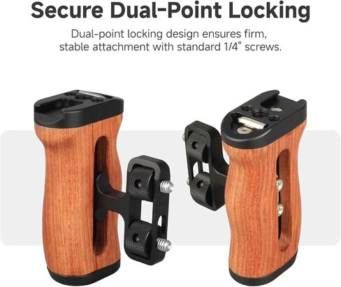 Accsoon Side Handle Handgrip for CineView M7H Pro/M7 Pro/M7 Camera Monitor with 1/4"-20 Threaded Holes, 35mm Up and Down Adjustable Reversible Grip for Monitor/Smartphone/iPad/Tablet/DSLR Cage-1 Pair in Kuwait